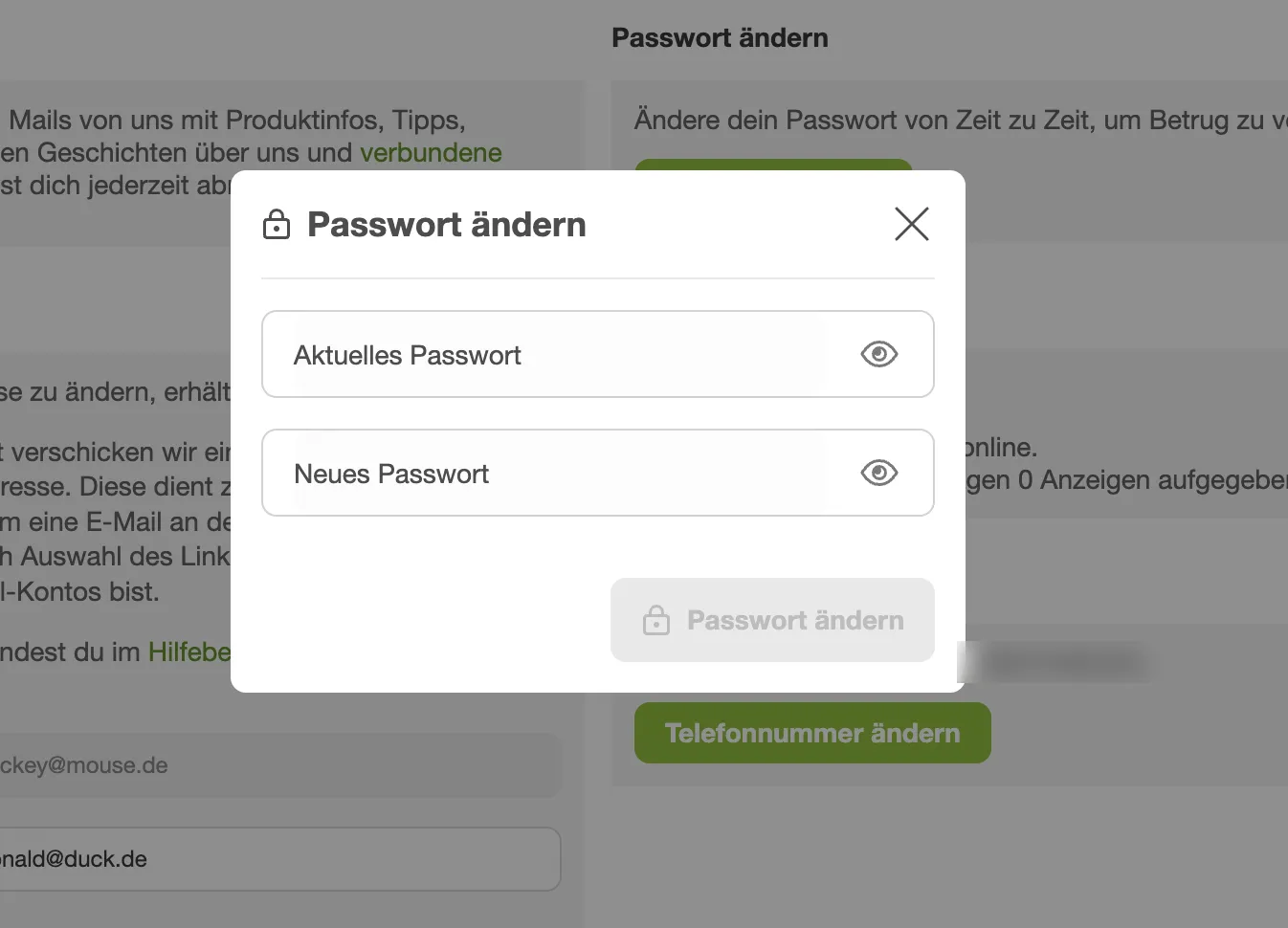 Passwort ändern
