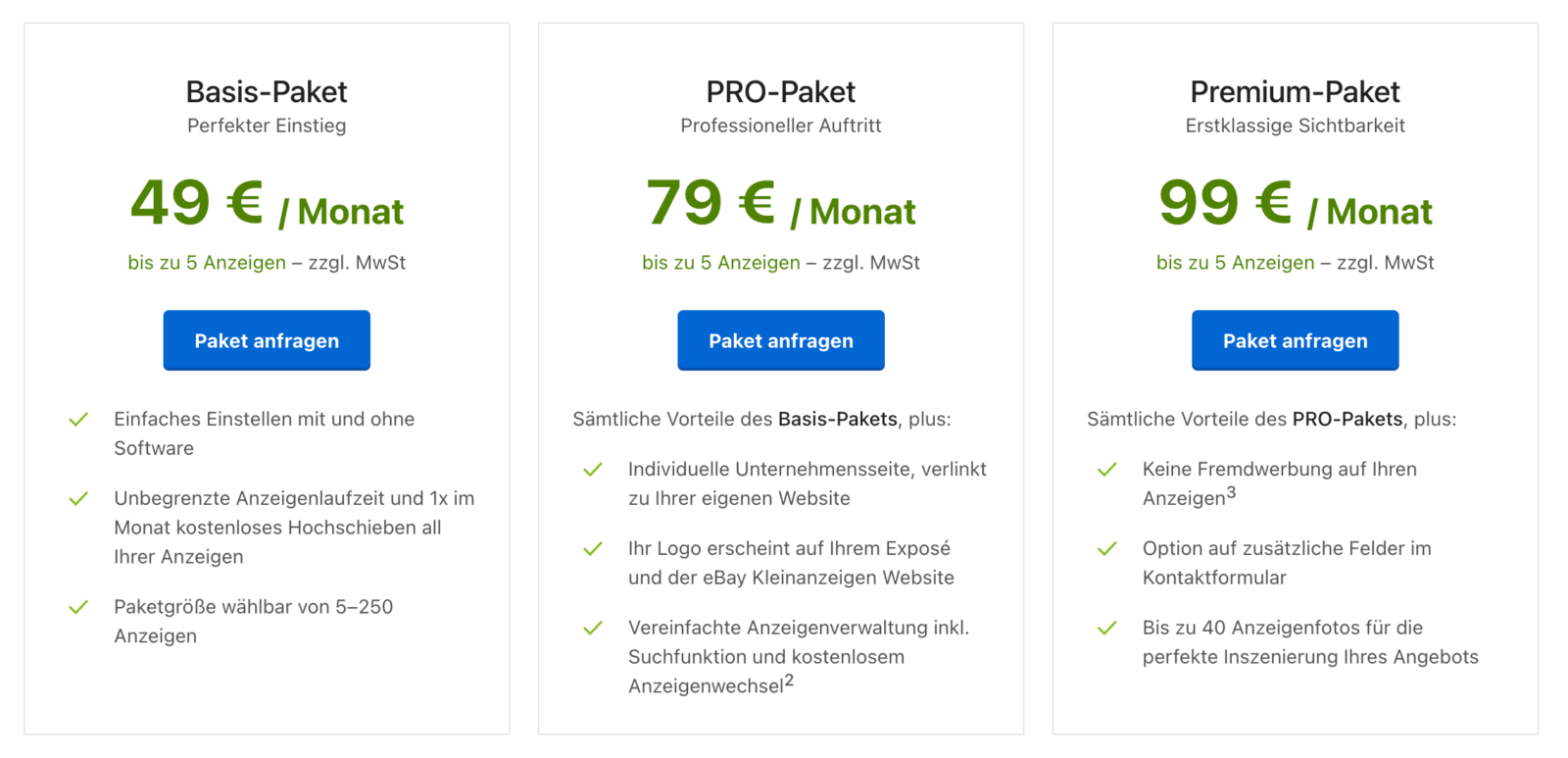 eBay Kleinanzeigen PRO Account Gewerblich Preise und Kosten im Überblick KleinanzeigenRatgeber